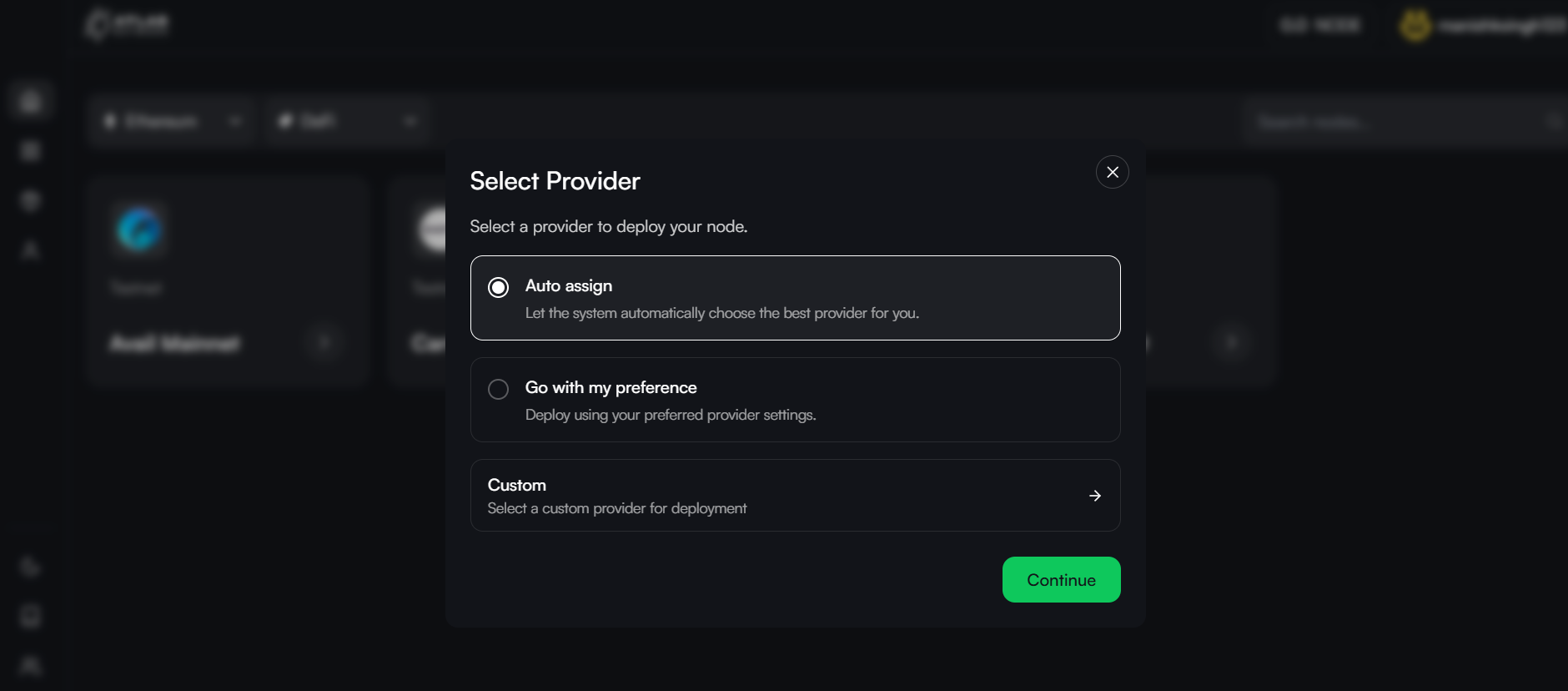 NodeOps Select node