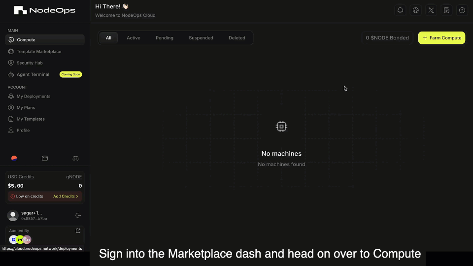 Bond $NODE and supply Machines to the NodeOps Network Cloud Marketplace