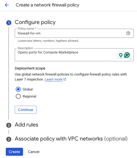 GCP Compute engine