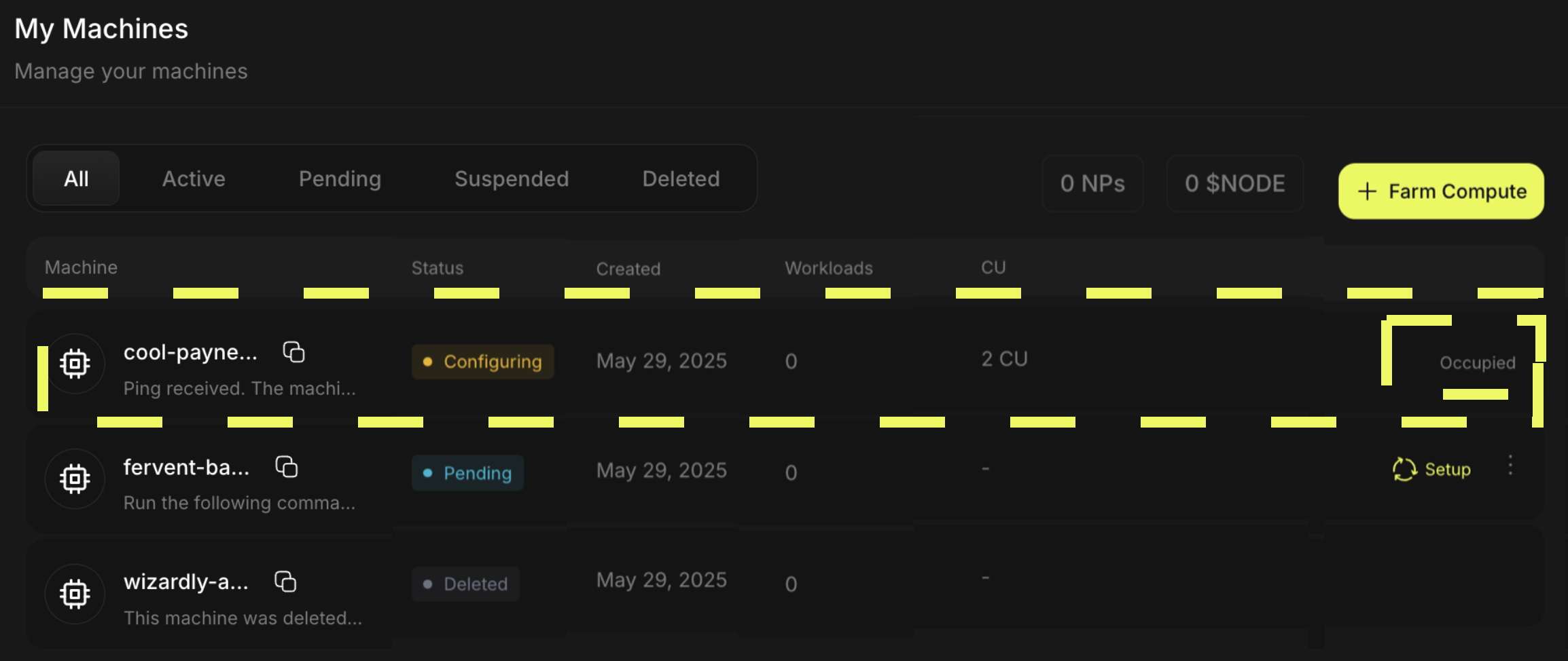 Determine how many high-availability Machines you will rent from NodeOps Network. 